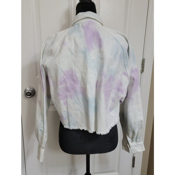 NWT Zara Tie Dye Denim Jacket Sz M - Picture 4 of 9